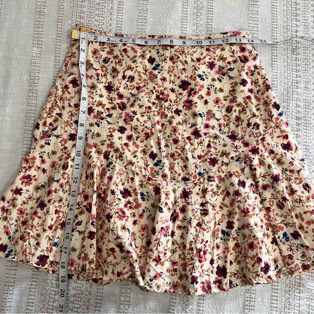 Ro & De High Waisted Floral Zip Up Skirt S - Picture 10 of 12